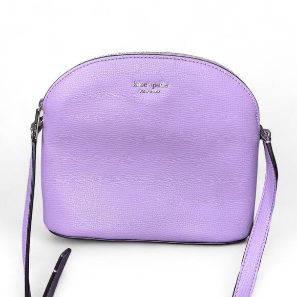 Kate Spade Sylvia Bright Purple Lilac Medium Dome Crossbody Purse - Picture 2 of 8